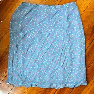 Vintage Ditsy Floral Blue Skirt